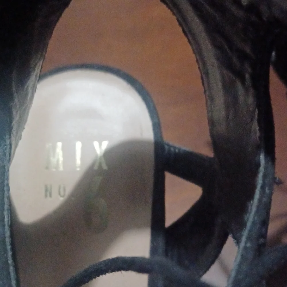 Mix No. 6 Black Strappy Heels